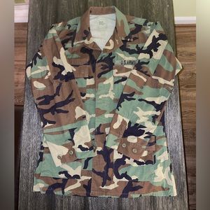 Men’s U.S. Army Issued Hot Weather Woodland Camouflage Pattern Combat Coat